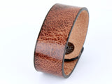 Distressed Tan Leather Wristband