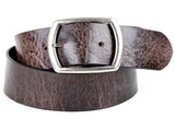 Distressed Brown Wide Leather Belt