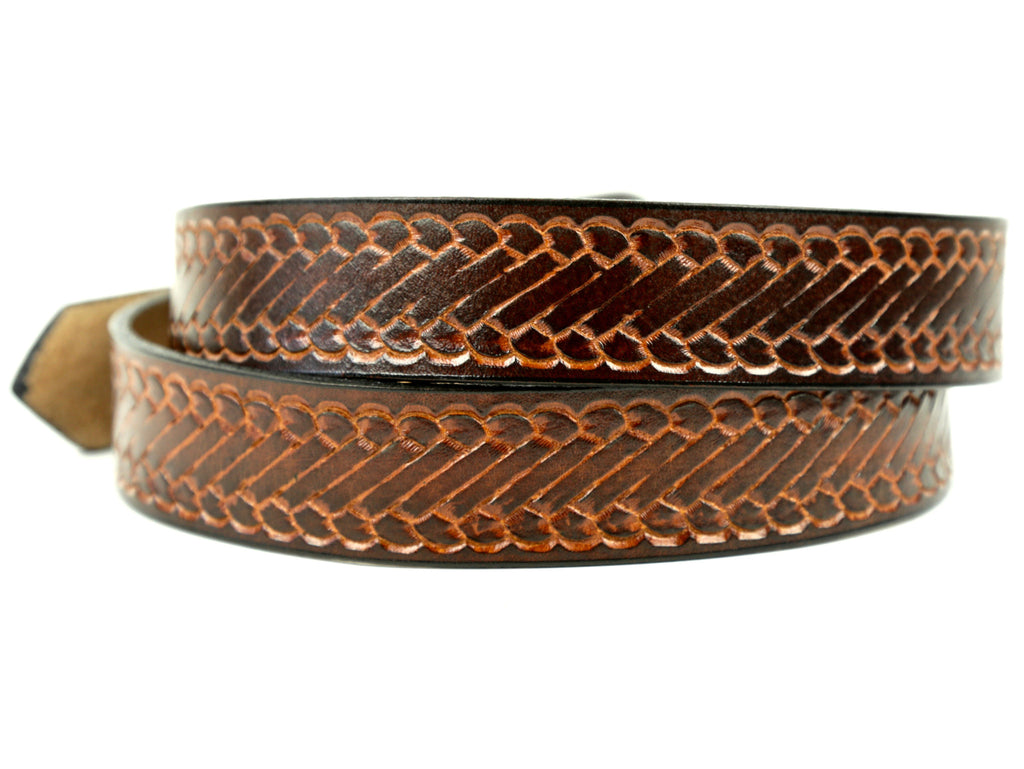 Braided Latigo Leather Belt for Men | Brown | Size 44 | Orvis