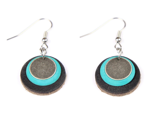 Patina Leather Earrings