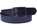 Navy Blue Leather Belt
