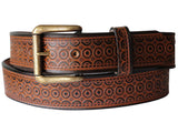 Concentric Circles Leather Belt