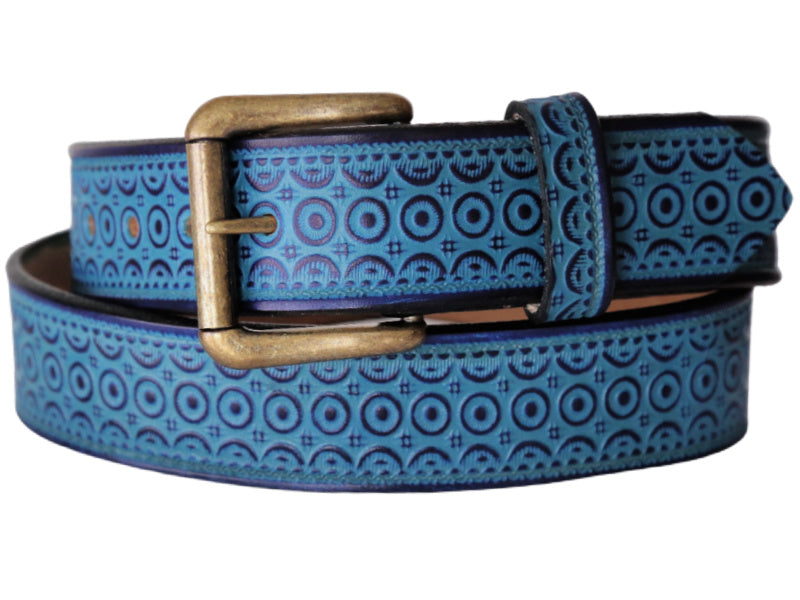 Concentric Circles Leather Belt | Made in Seattle | Marakesh