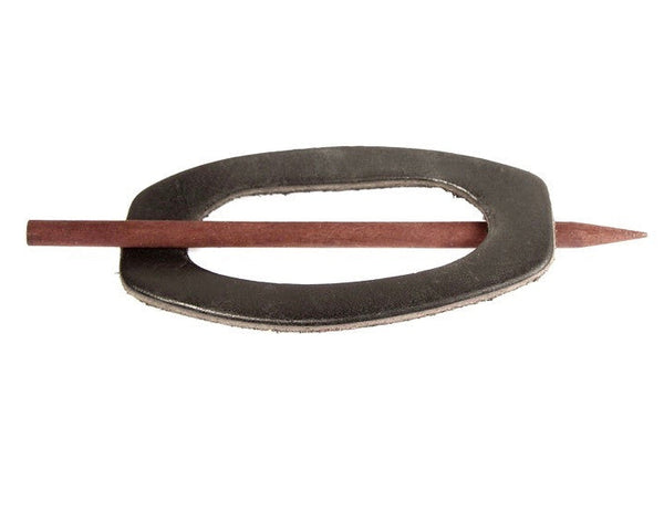 Eclipse Leather Hair Barrette
