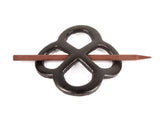 Endless Knot Leather Hair Barrette