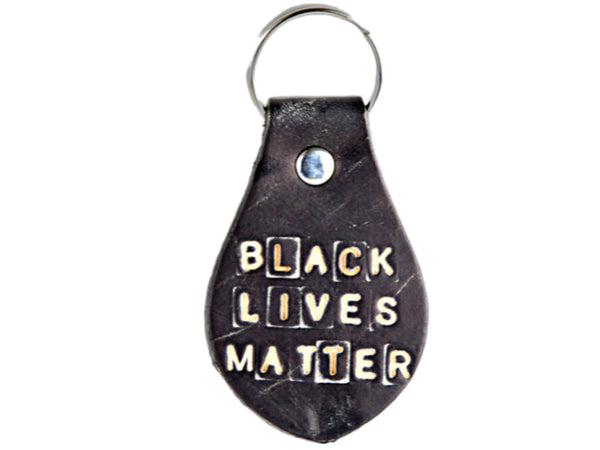 Black Lives Matter Leather Keychain
