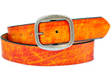 Tangerine Leather Belt